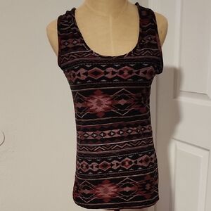 Tribal Print Sleeveless Tank Top